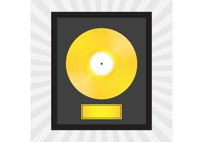 Gold record vector.
