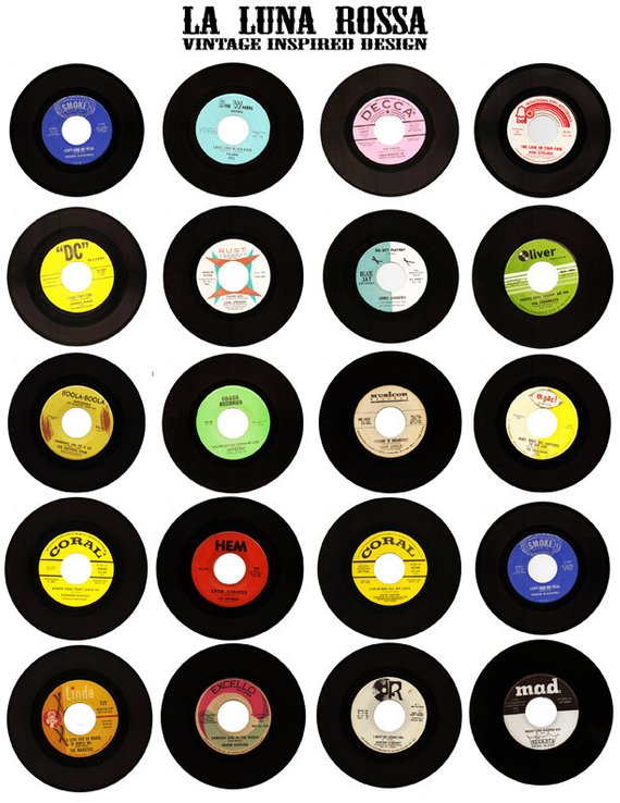 Vintage vinyl records.