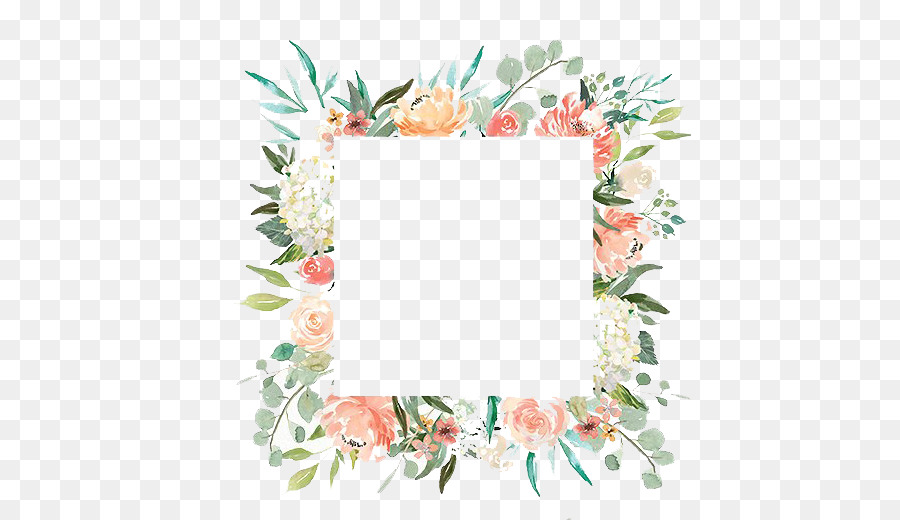 Watercolor Flowers Frame clipart