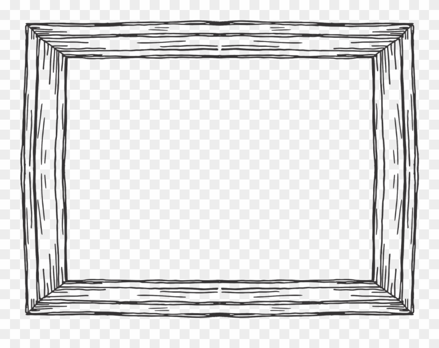 Wooden rectangular frame.