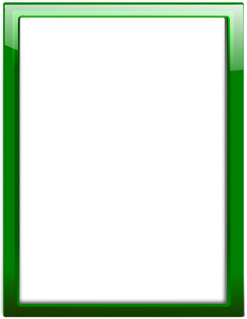 Glass frame green vertical