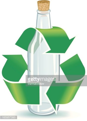 Glass Bottle Recycle Clipart Image