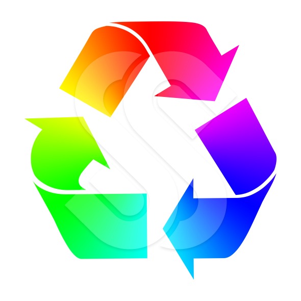 Recycle symbol colorful.