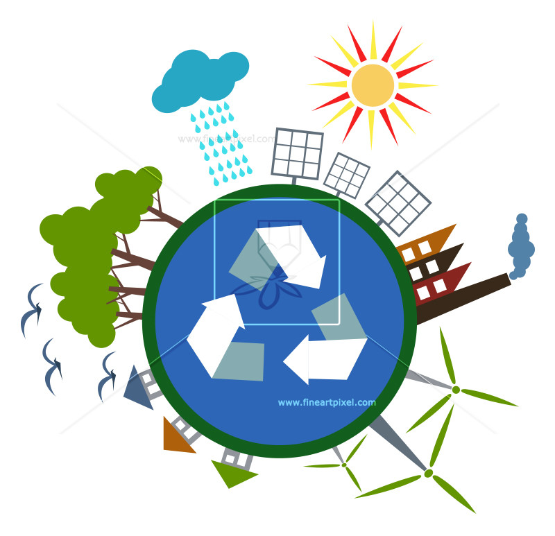 Recycle Green Energy Of Earth