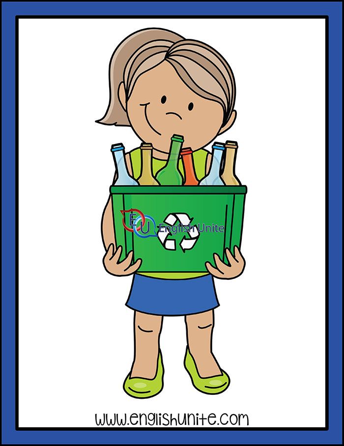 Recycle girl with.