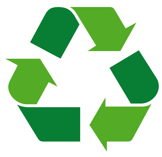 Recycling symbol green.