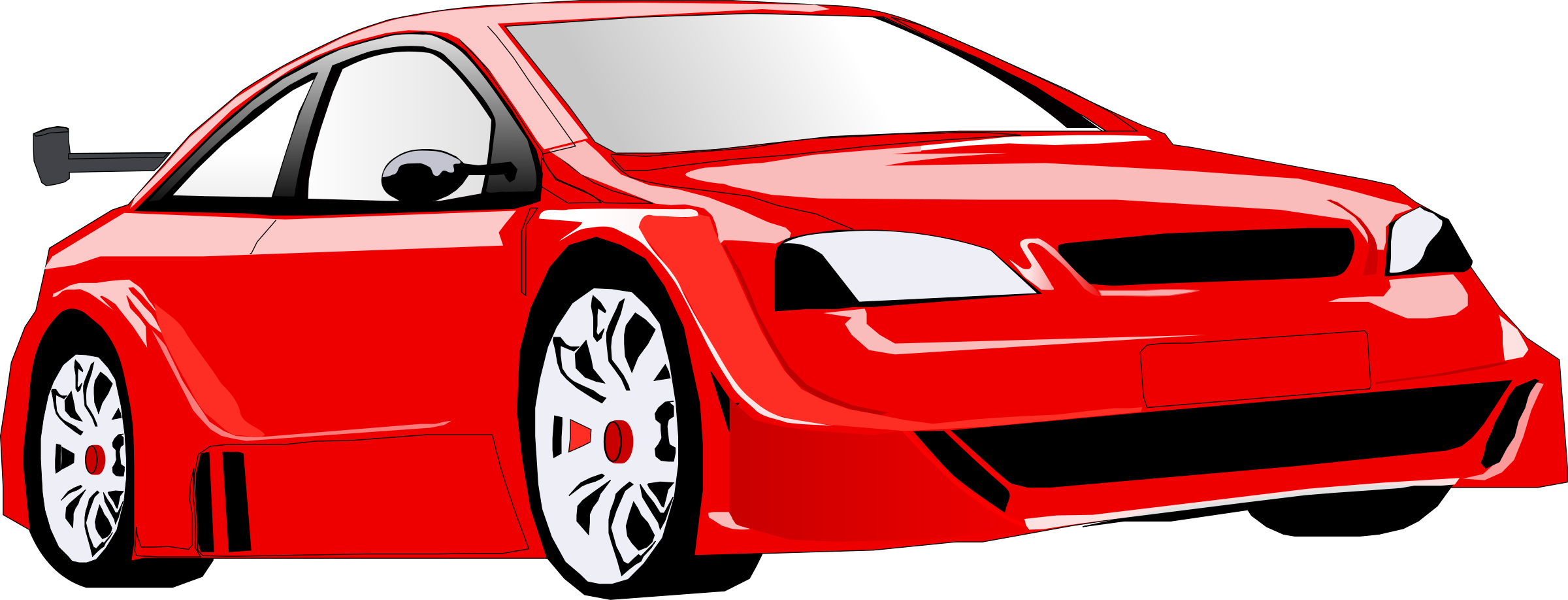 Red fast car clipart