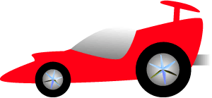 Red race car clip art