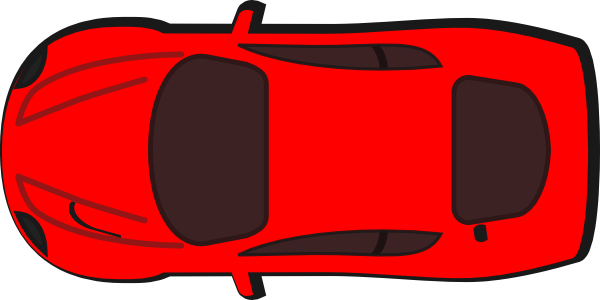 Red Car Top View