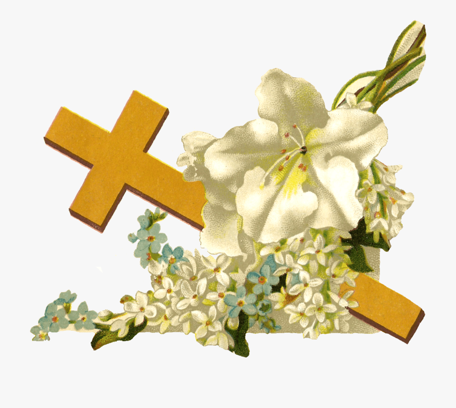 Vintage Flowers Religious Clipart