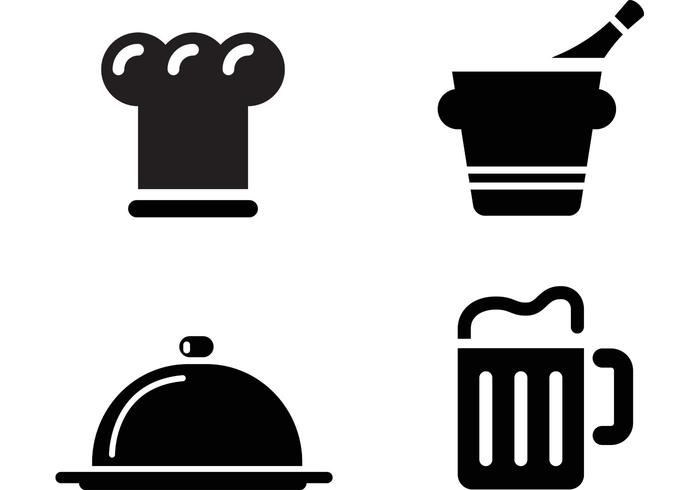 Restaurant icon vectors.