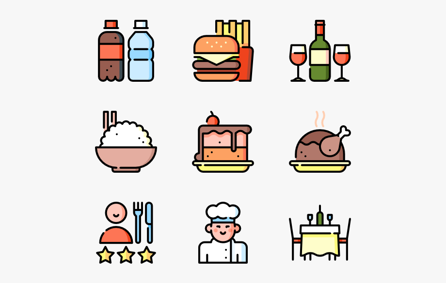 Restaurant menu icon.