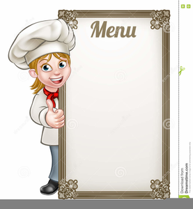 Restaurant menu clipart.