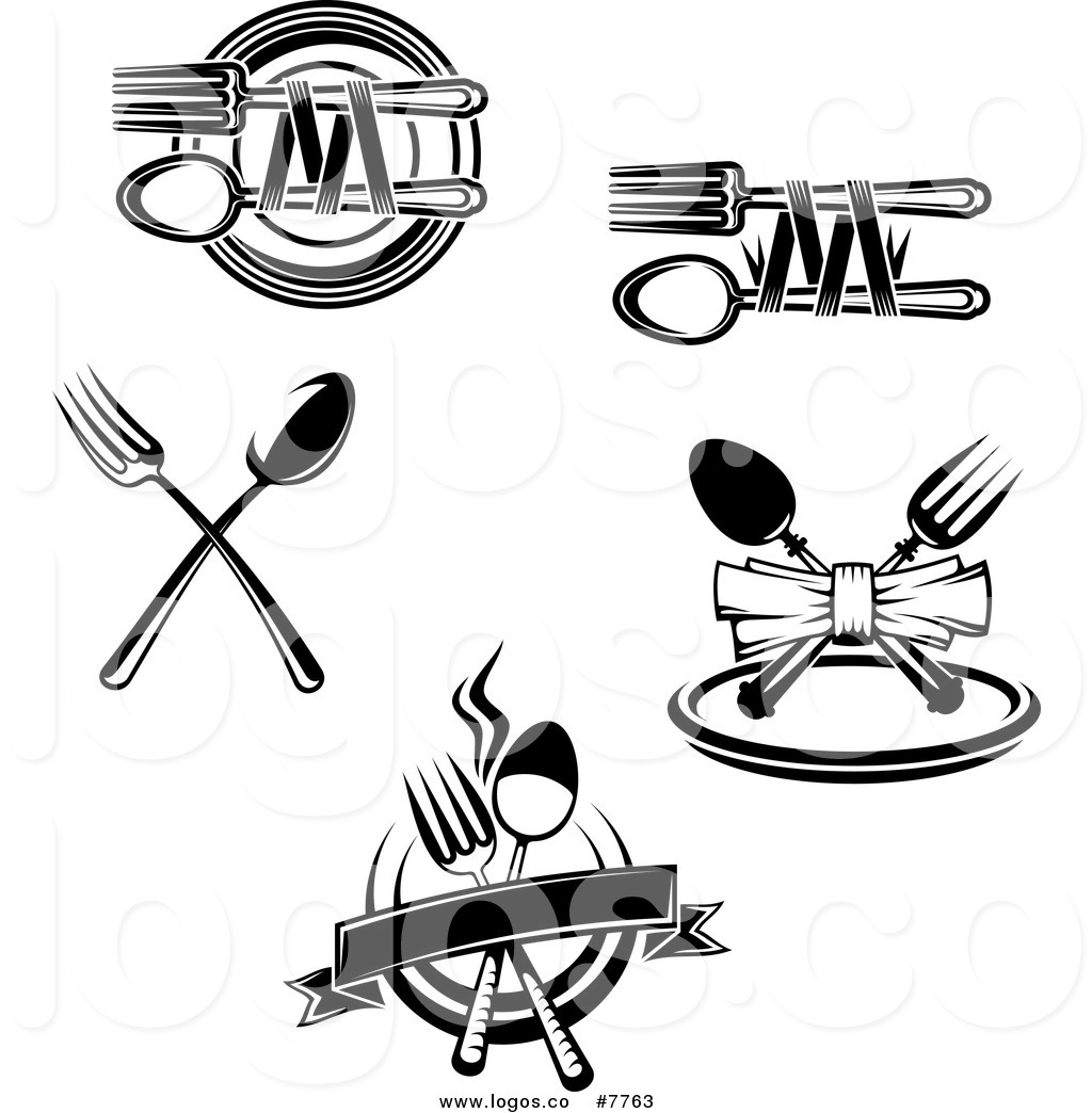 Royalty Free Clip Art Vector Black and White Dining and