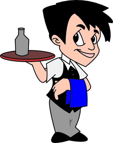Waiter Waitress Clipart