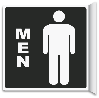 Restroom signs for.