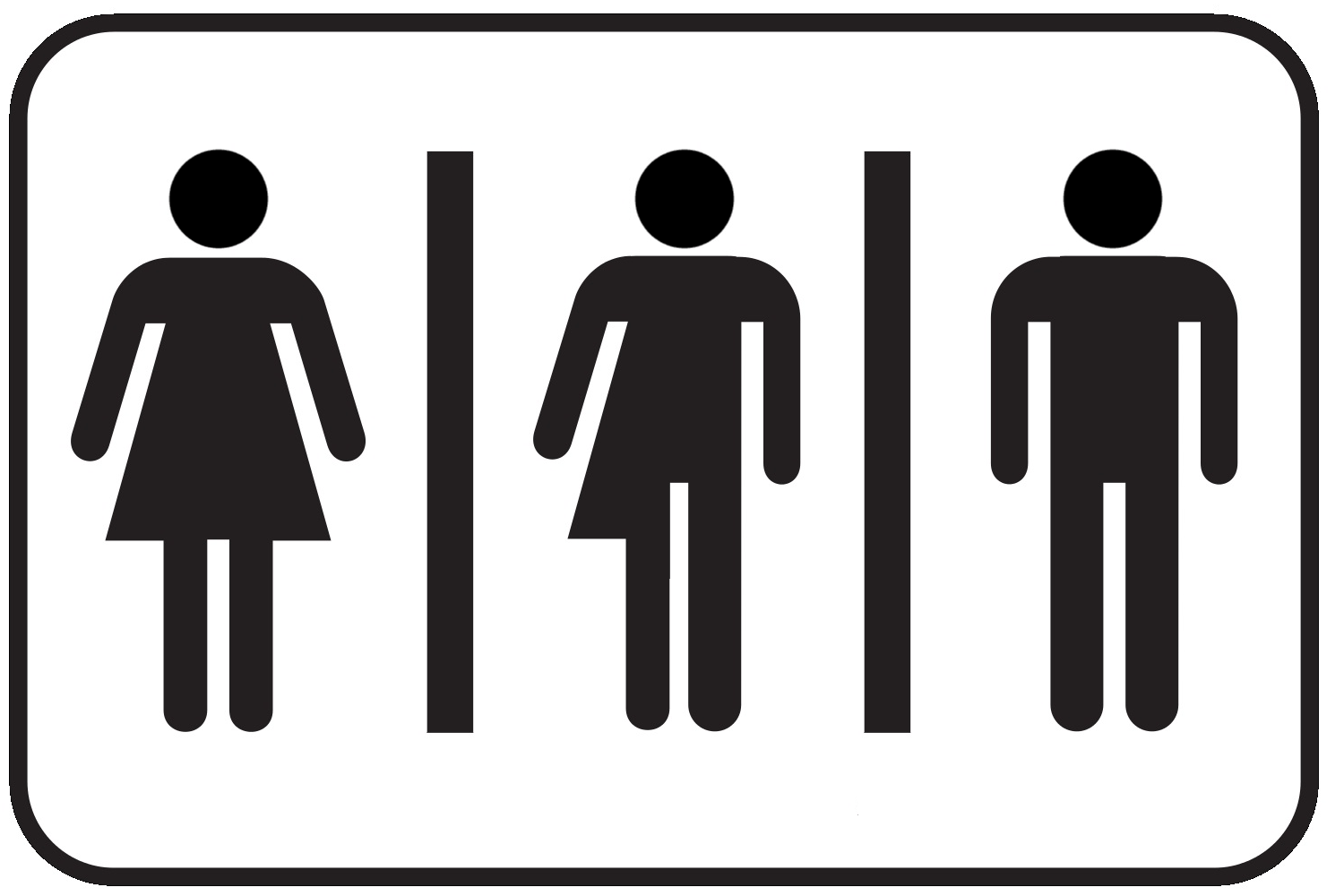 Girls bathroom sign.