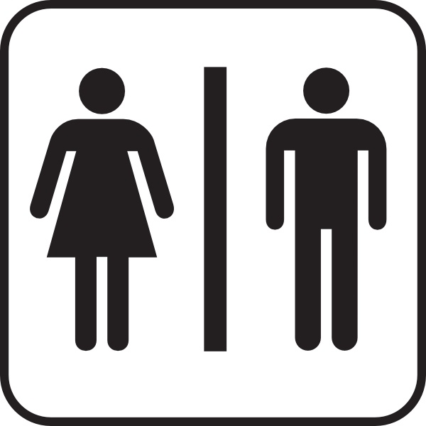 Men women bathroom.