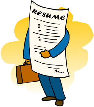 Resume writing clipart.
