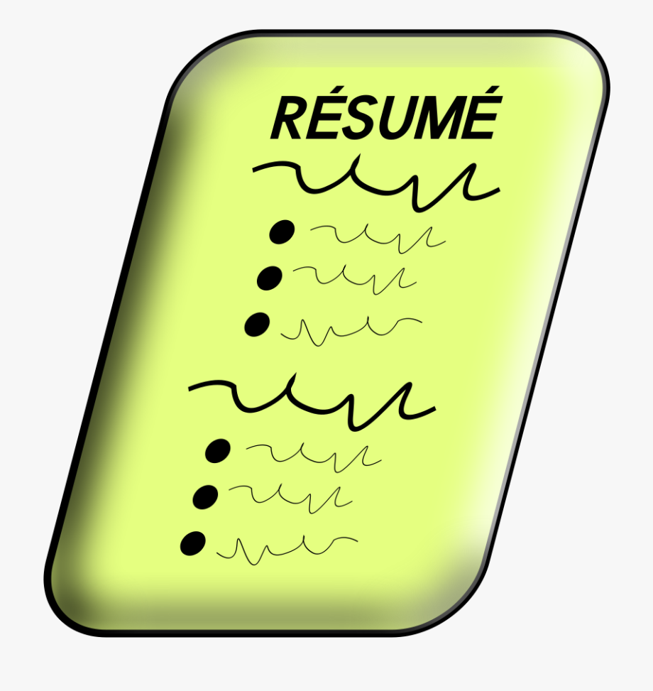 Resume clip art.
