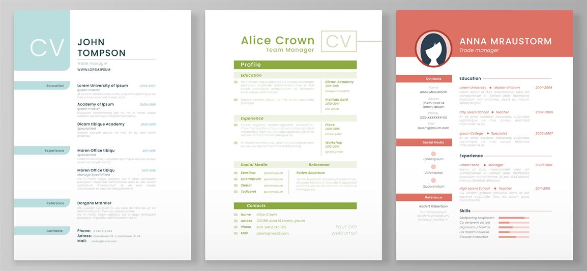 Personal resume template.