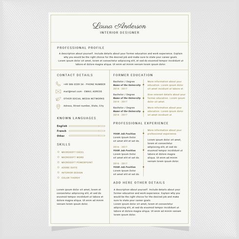 Vector Simple Resume Template