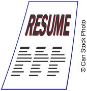 Resume vector clipart.