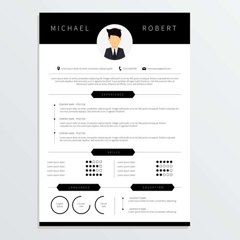 Corporate resume template.