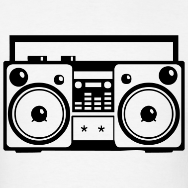 Drawing boombox clipart.