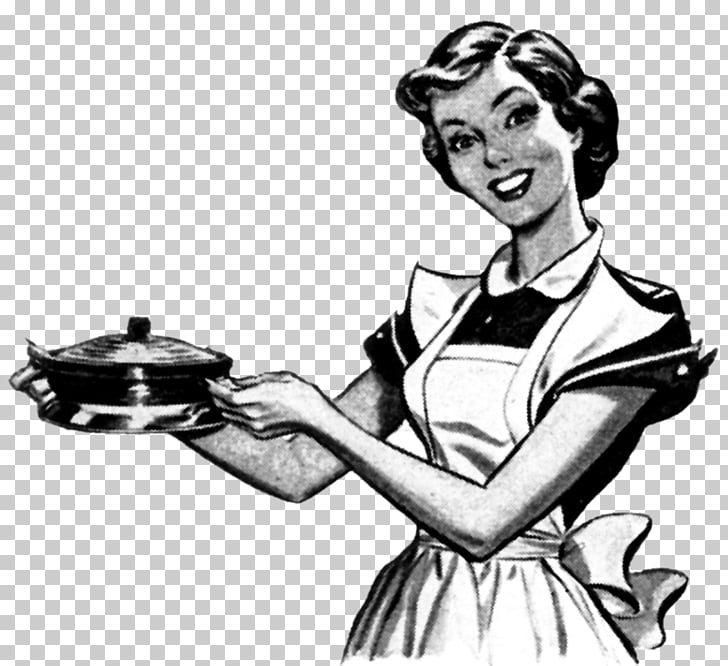 Retro style Cooking Chef Towel Woman, cooking PNG clipart