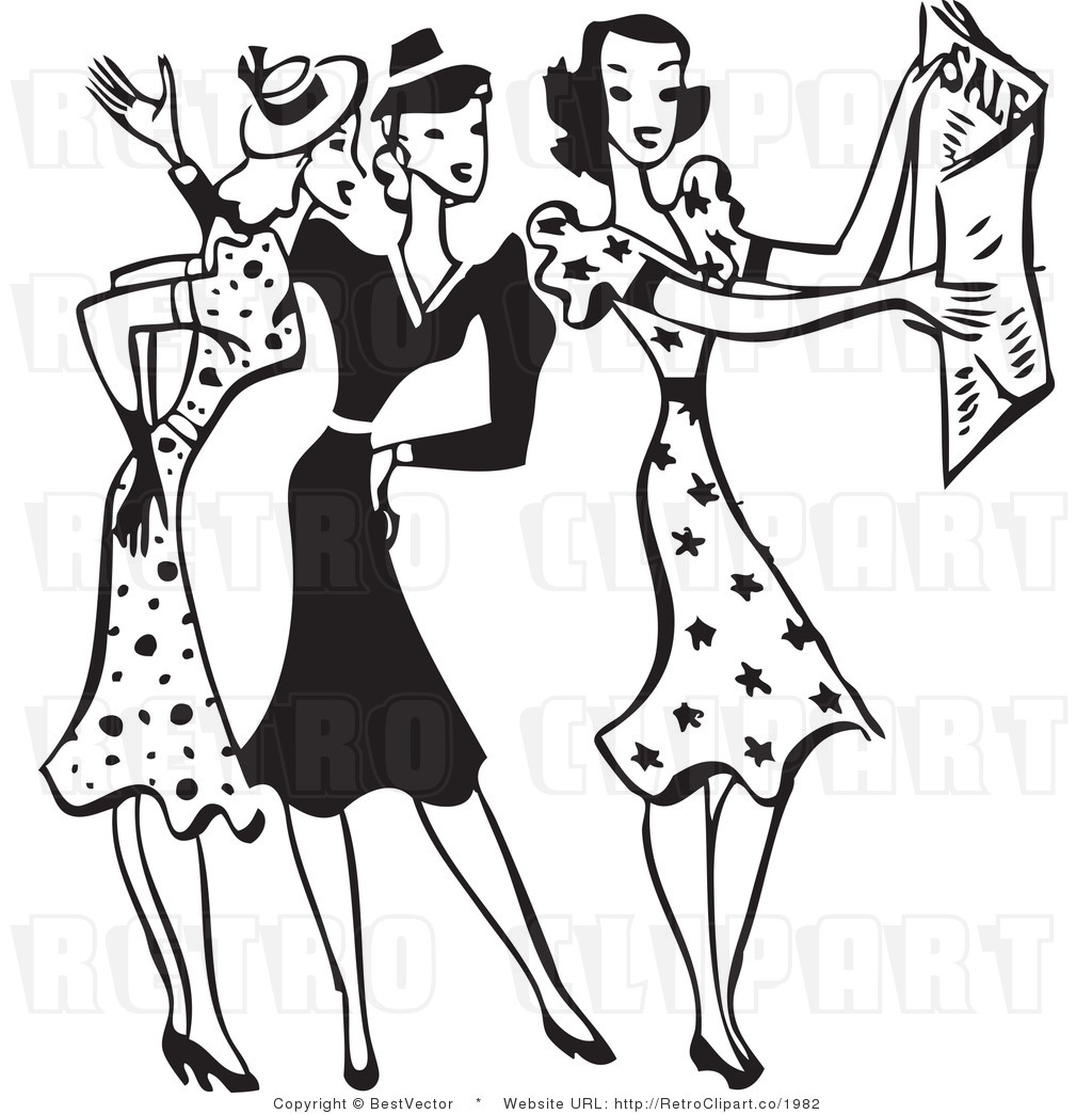 1950s style clipart.