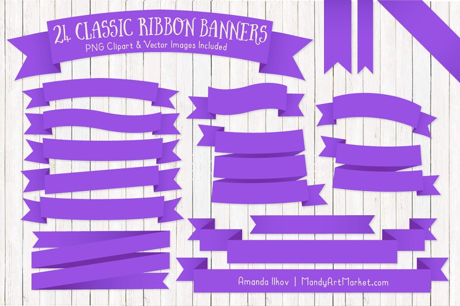 Purple Ribbon Banner Clipart
