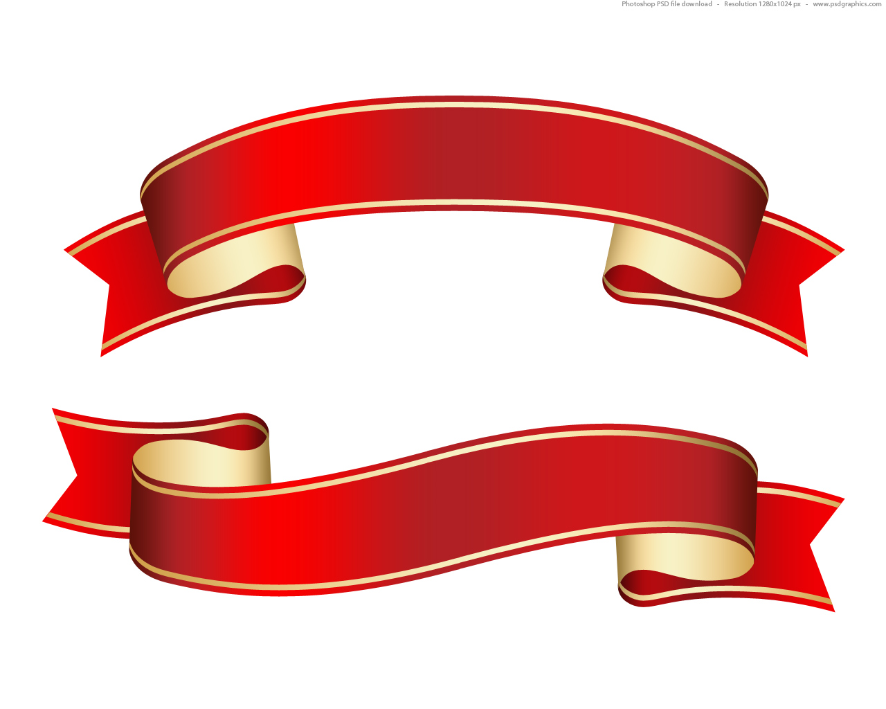 ribbon banner clipart red