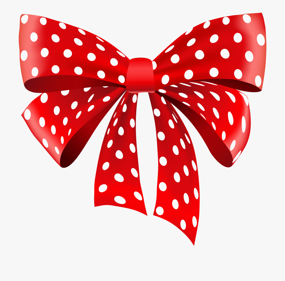 Red Dotted Ribbon Png Clipart