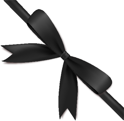 Free black ribbon.