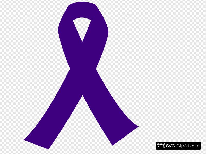 Purple cancer ribbon.