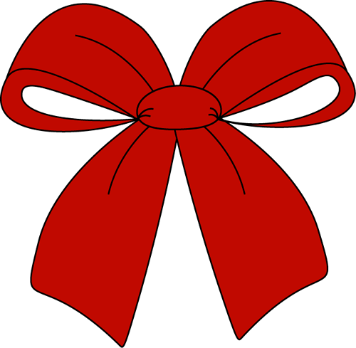 Red christmas bow.
