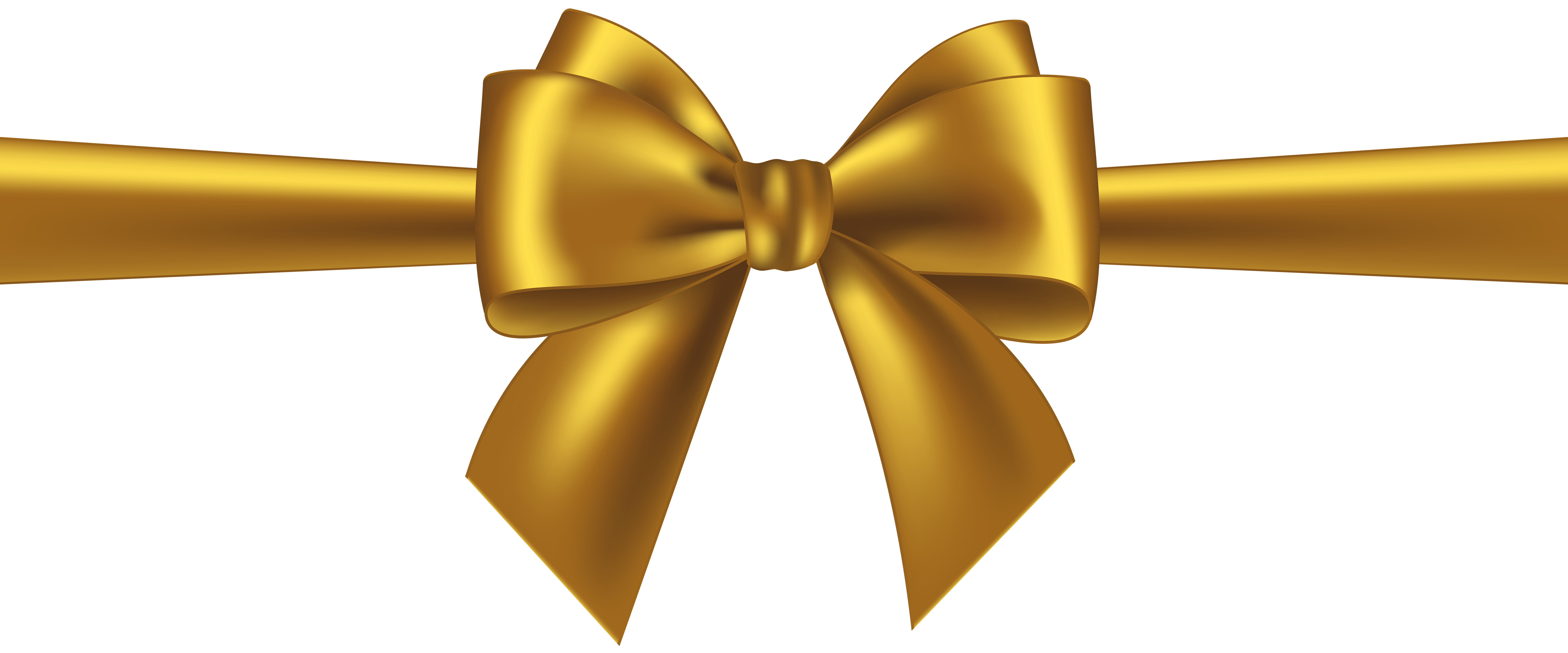 Gold bow transparent.
