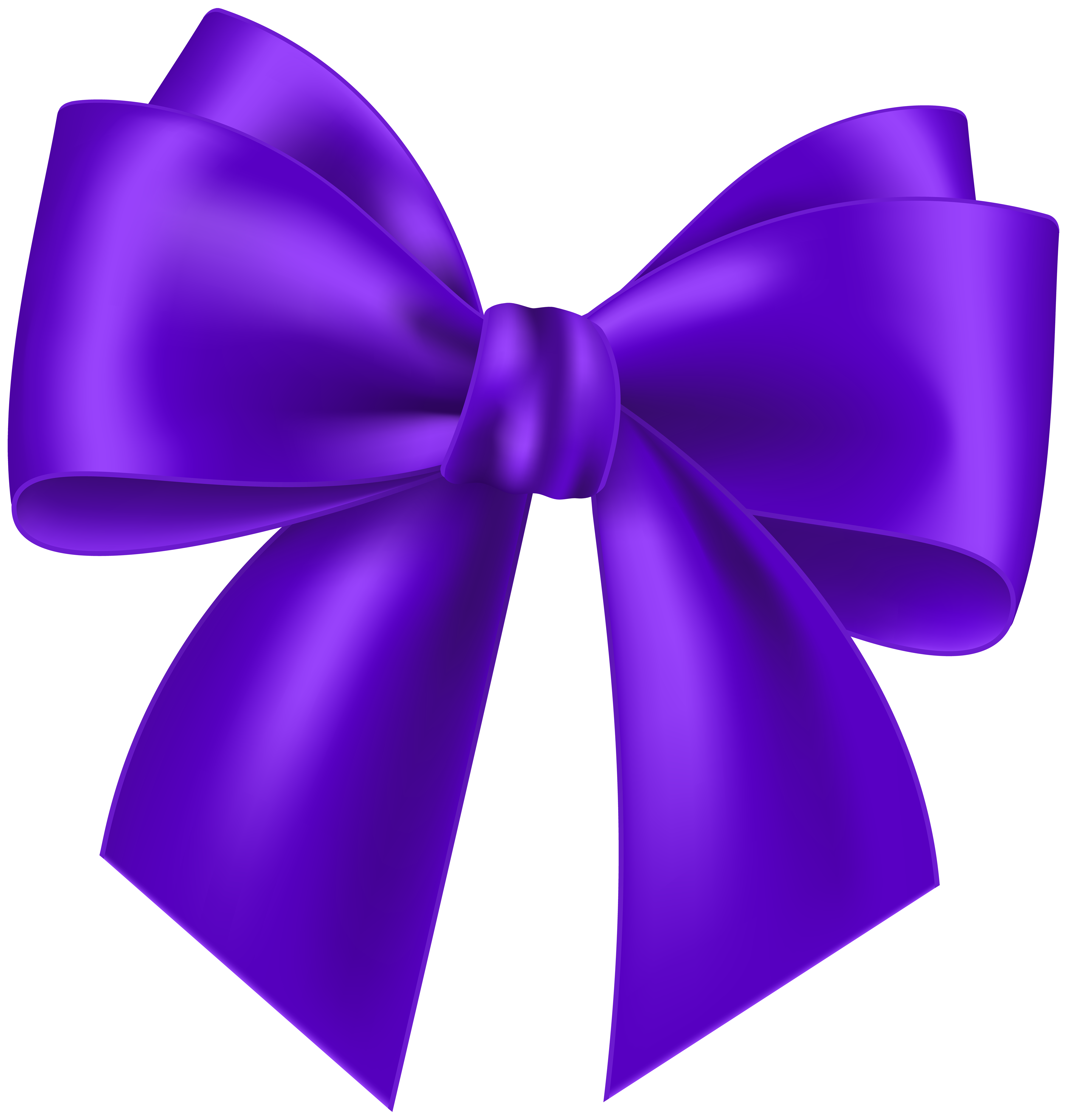 Purple Bow Transparent Clip Art Image
