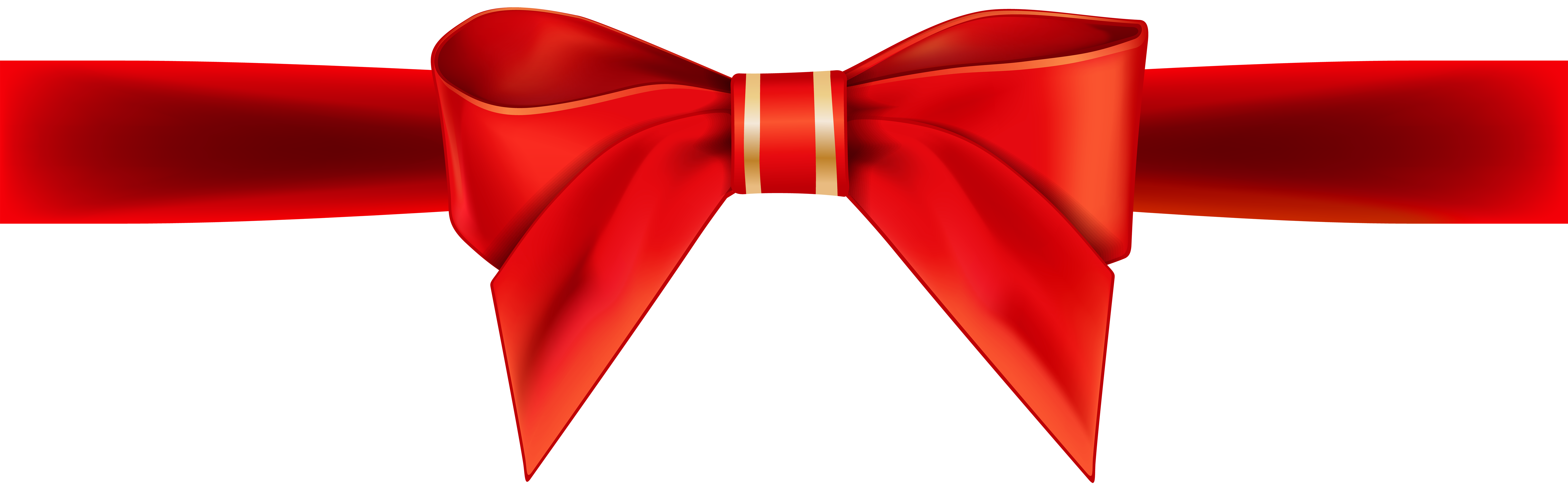 Red ribbon bow.