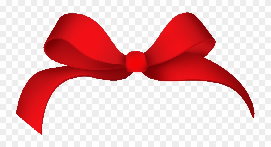 Red hair bow.