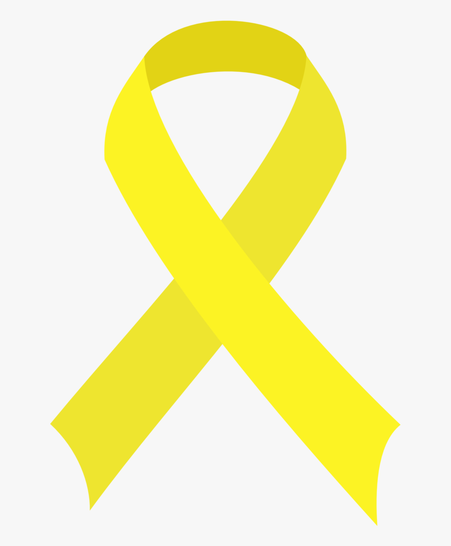 Yellow ribbon vector.