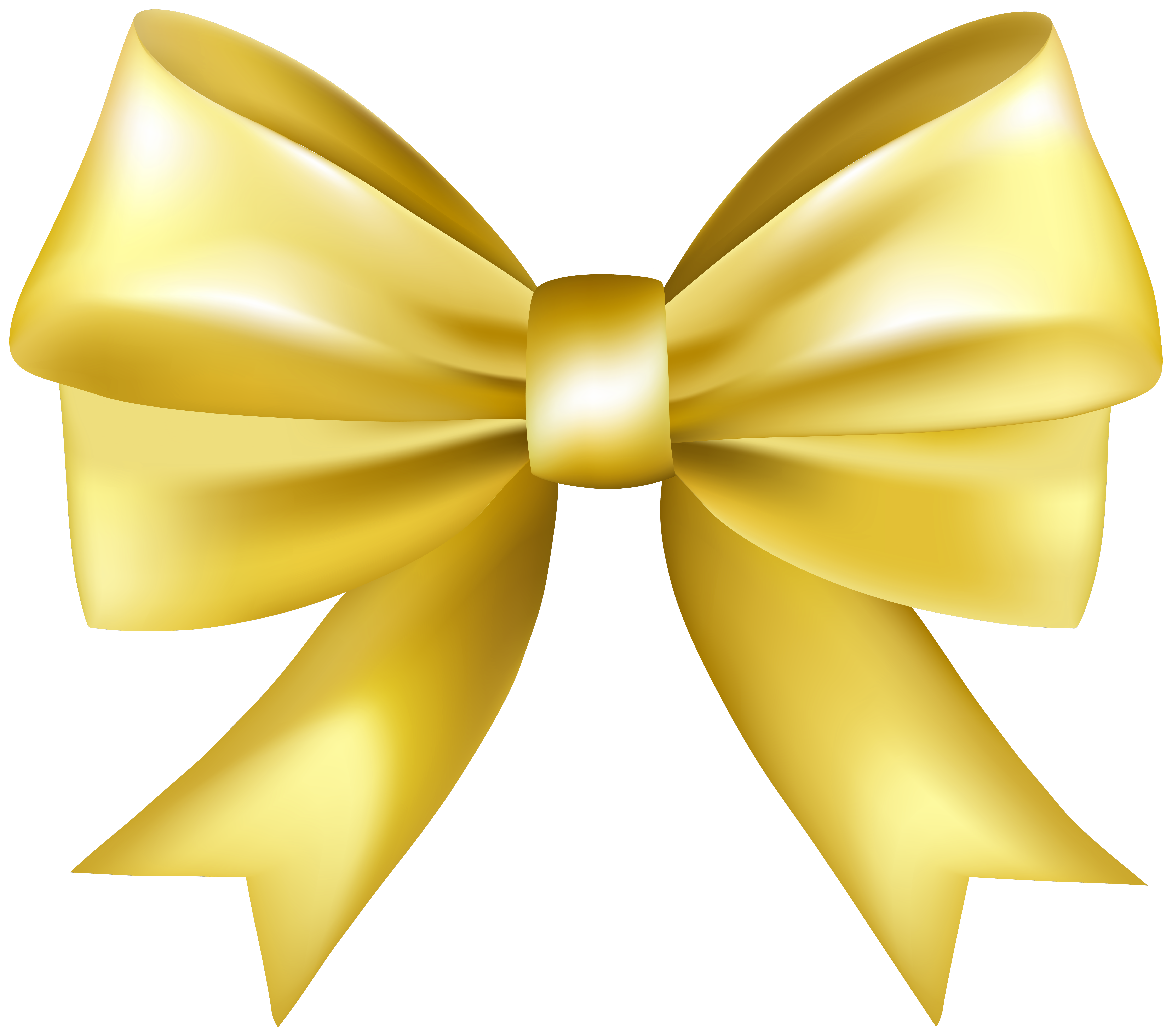 Decorative Yellow Bow Clip Art