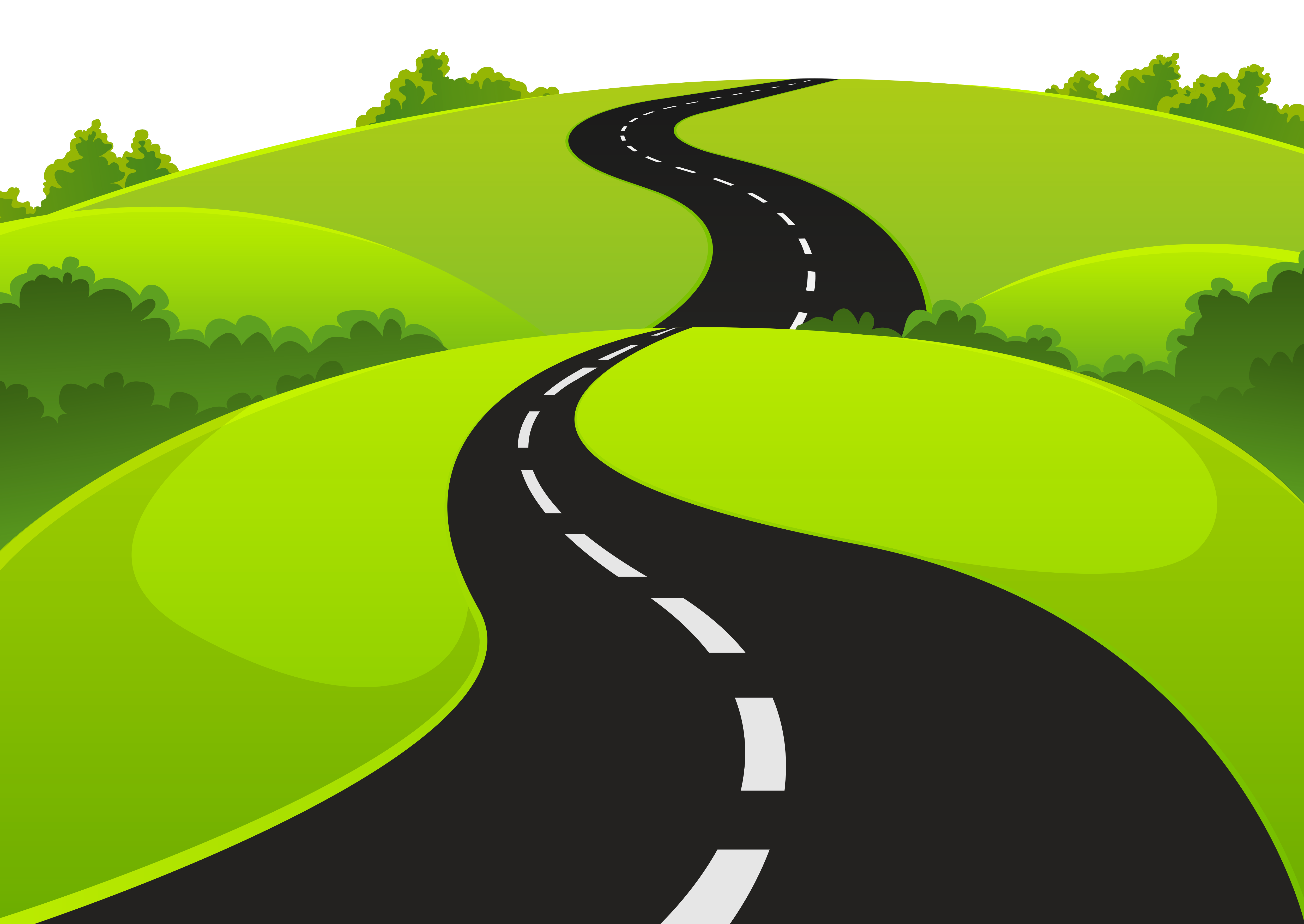 Road and Grass PNG Clipart Picture