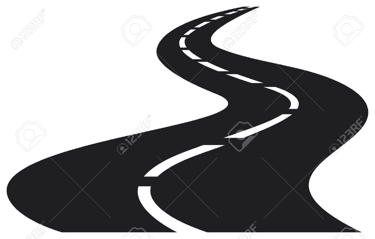 Road Clip Art In Black And White
