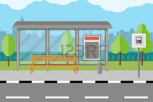 Road side view clipart