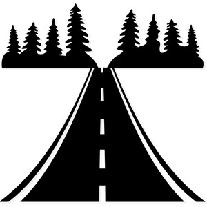 road clipart silhouette