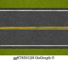 Road top view clipart