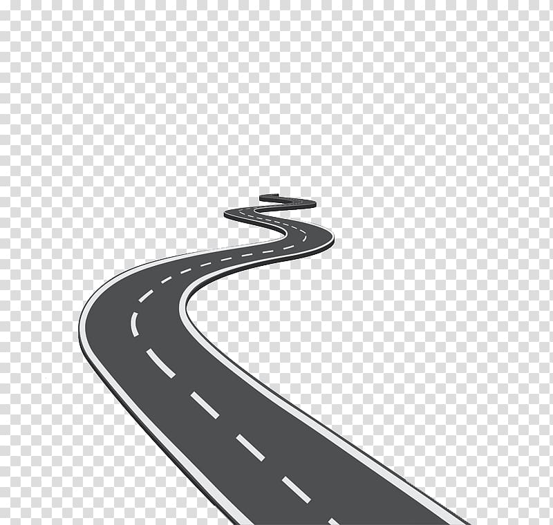 Spiral black vehicle road, Road Icon, Creative winding road