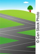 Zigzag road Stock Illustration Images